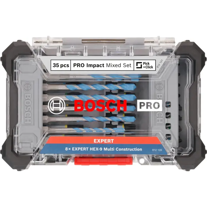 Bosch Professional PRO Impact Mixed Bit Set, 35-piece, drill & bit set screwdriver bits and multi construction drill bits