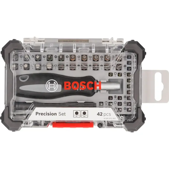 Bosch screwdriver bit set PB SDB, with precision and standard bits (grey/black, 42 pieces)