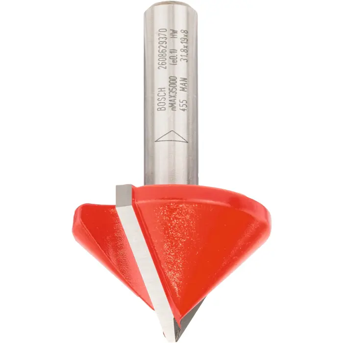 Bosch V-groove cutter Expert for Wood, 31.8mm, 90° (shank 8mm, double-edged)