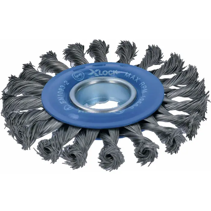 Bosch X-LOCK disc brush Heavy for Metal 115mm, knotted (O 115mm, 0.5mm wire)