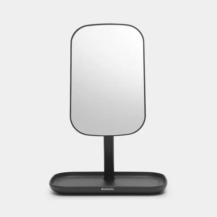 Brabantia ReNew mirror with dark gray storage container
