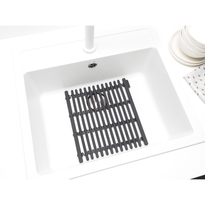 Brabantia silicone sink mat, dark gray.