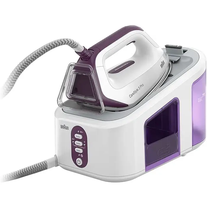 Braun CareStyle 3 Pro IS 3155 VI, steam ironing station (white/purple)