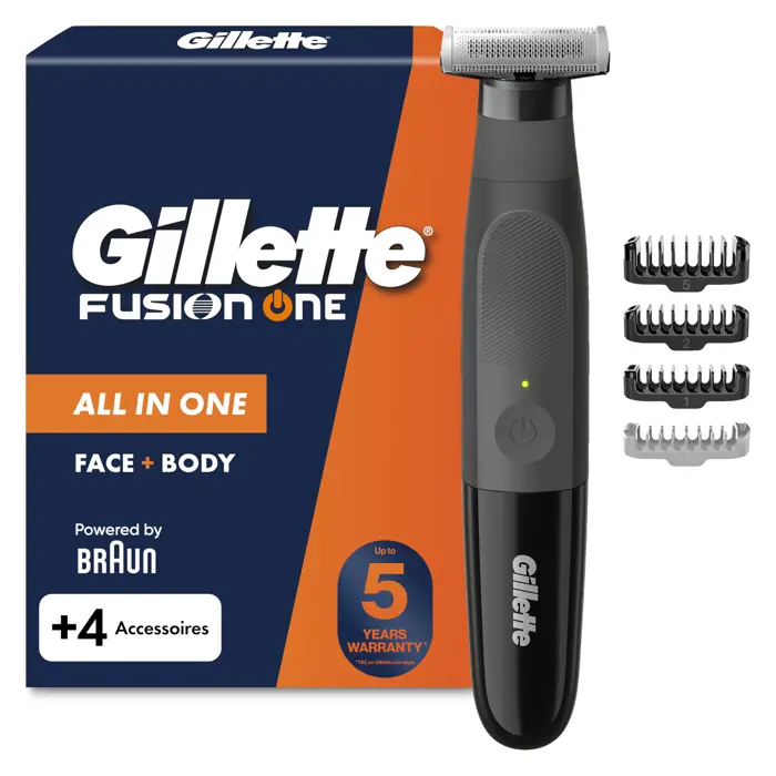 Braun Gillette Fusion One Hybrid Trimmer & Shaver (Black)