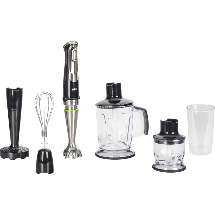 Braun MultiQuick 9 hand blender MQ 9147X (stainless steel/black, 1,200 watts, with 2 choppers, potato masher, whisk)