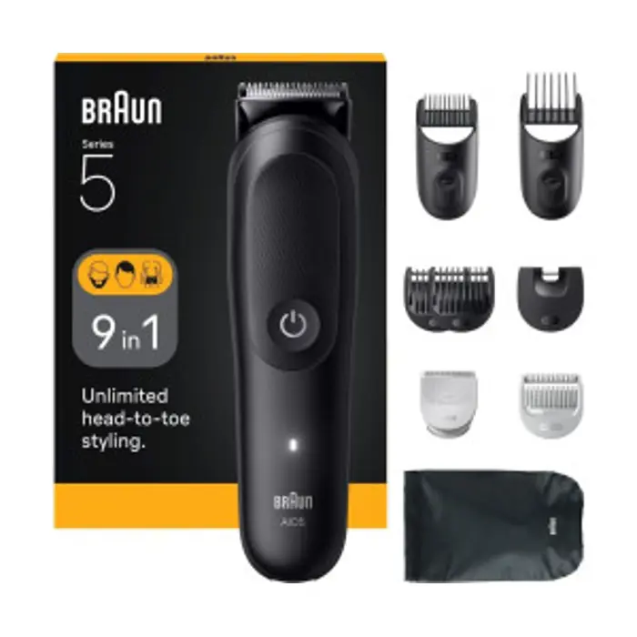 Braun Series 5 All-In-One Style Kit AIO5540, Hair Clipper Black, 9-in-1