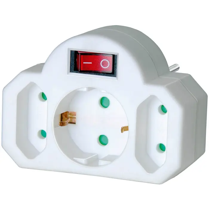 Brennenstuhl AdapterPlug Euro 2+ 1 z On/Off