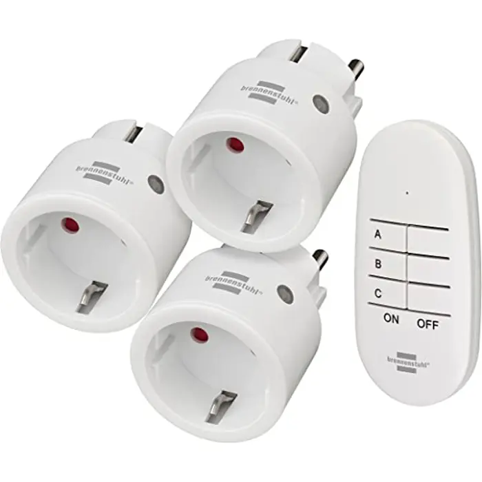Brennenstuhl Comfort-Line radio set Mini 3+1, switchable socket (white)