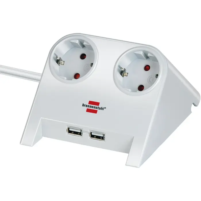 Brennenstuhl Desktop-Power USB-Charger 2x Power 2x USB - white