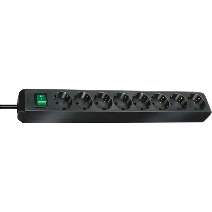 Brennenstuhl Eco black S 8x
