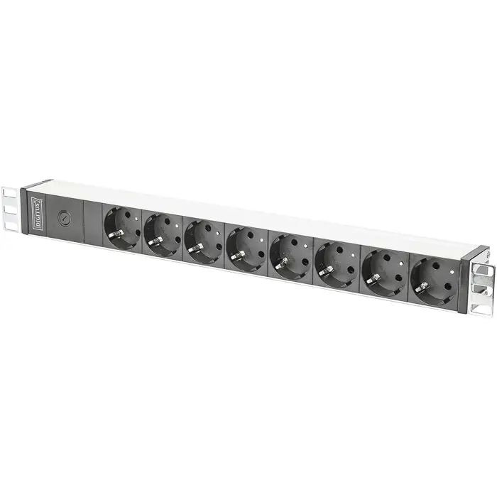 Brennenstuhl Premium-Line 19 8-way power strip (black/light grey, suitable for 19 racks)