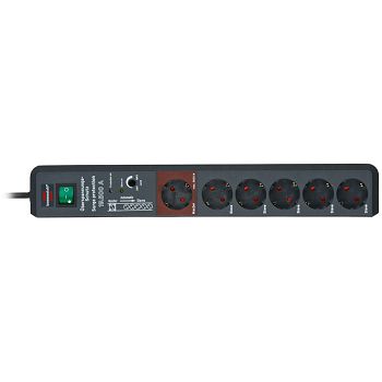 Brennenstuhl Secure-Tec power strip, 6-way, surge protection - anthracite 1159490966