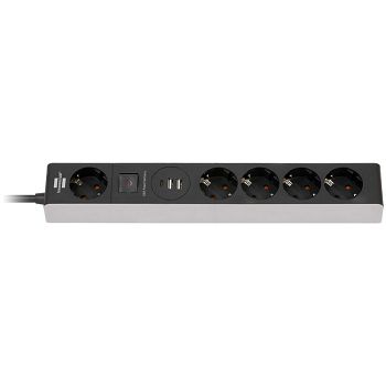 Brennenstuhl power strip 5-way, 1x USB-C, 2x USB-A - black 1159780615