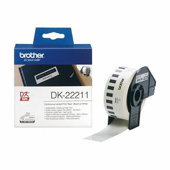 Brother Continuous Labels DK-22211 - 29 mm x 15.24 m - Black on White
 - DK22211