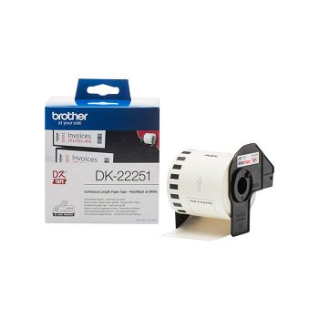 BROTHER Continuous Tape 62mm Bk-Red/Whit