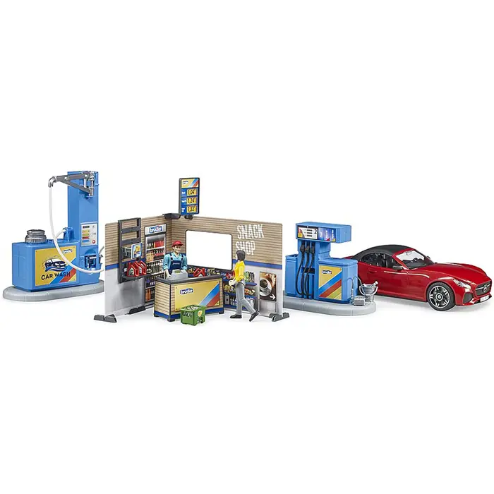 BRUDER bworld petrol station with washing area - 62111