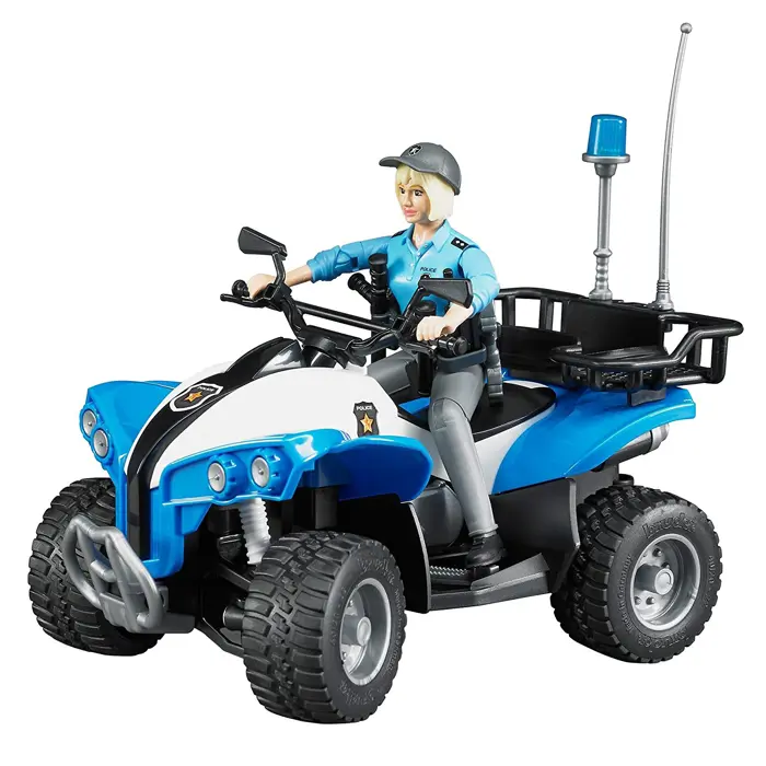 Bruder bworld Police Quad-Bike with Policeman and Accessories - 63010