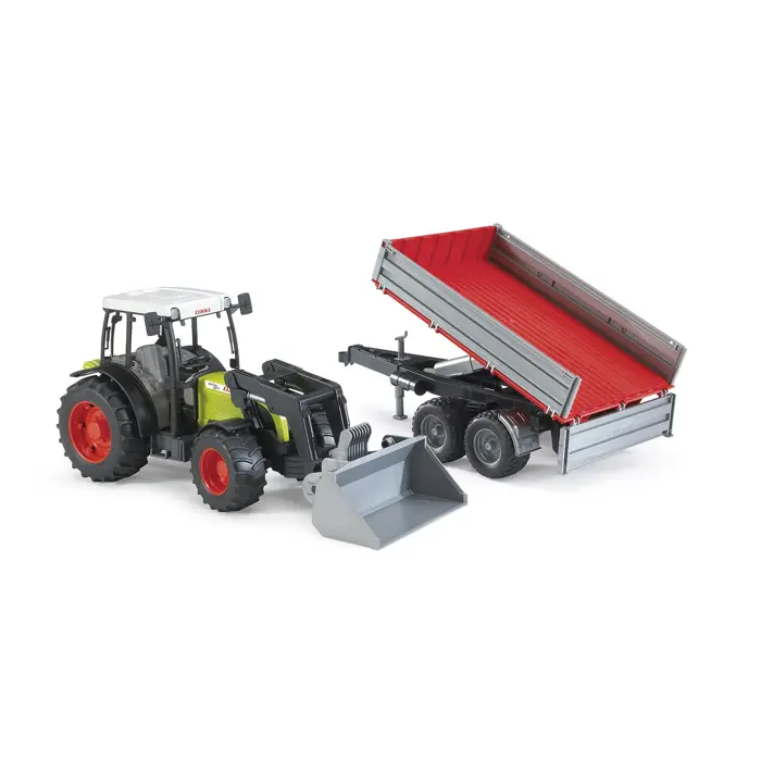 Bruder Professional Series Claas Nectis 267 F with Frontloader and Tipping Trailer Highlights (02112)