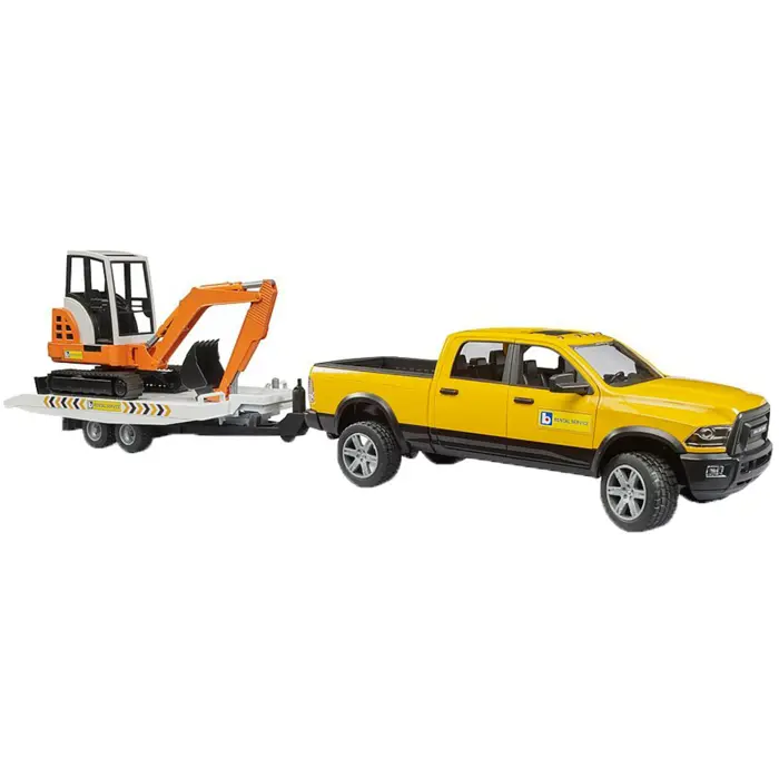 BRUDER RAM Rental Service with mini excavator