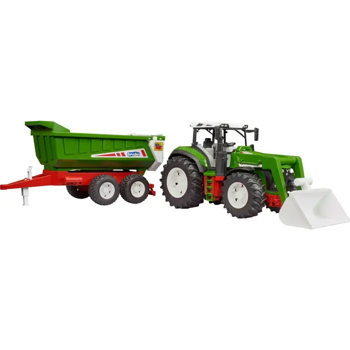 BRUDER Roadmax tractor with front loader and tipping trailer