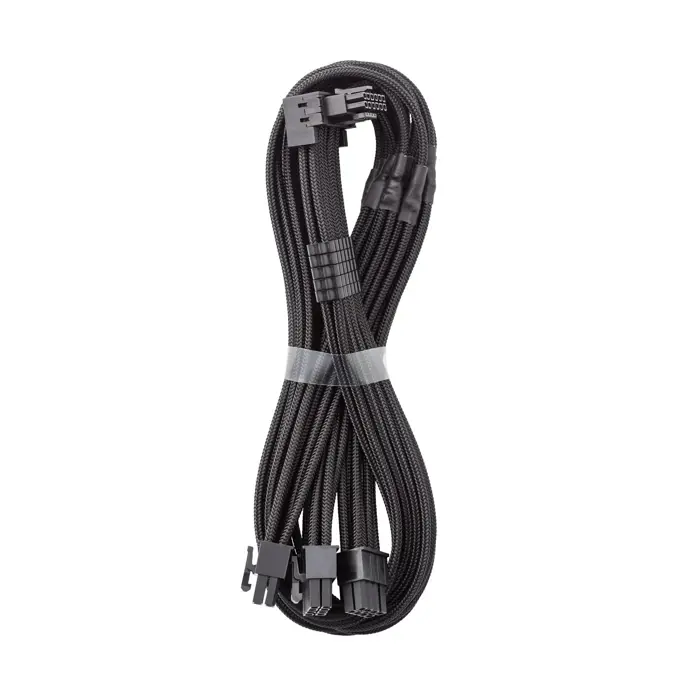 CableMod C-Series Pro Anschlusskabel - Variante A, 90°, 16-Pin zu 3x8-Pin PCIe, schwarz-CM-PCSR-16P3-RAN60KK-5PK-R-SS