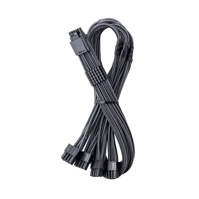 CableMod C-Series Pro ModMesh 12V-2x6-Kabel, Sleeved, 16-Pin zu 4x 8-Pin, für Corsair Type 4 und 3 PSUs - carbon, 60cm-CM-PCSR-16P4-N60KC-5PK-R-SS