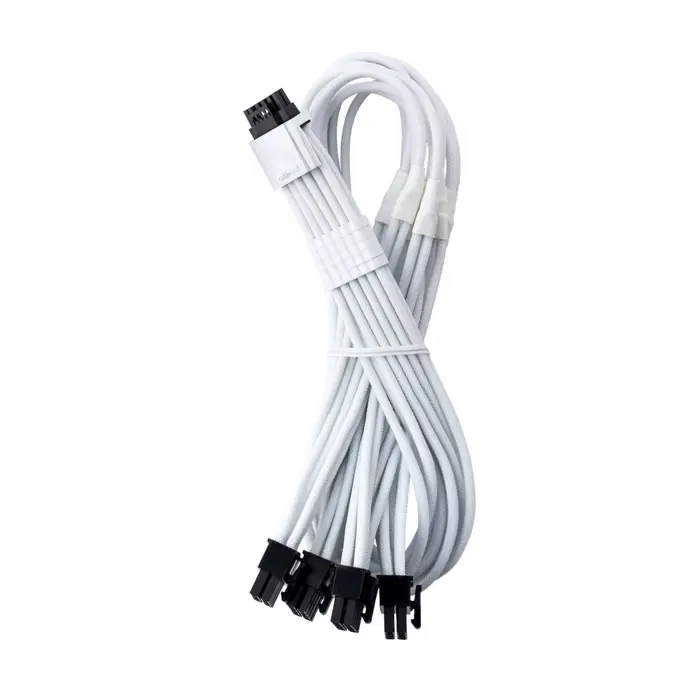 CableMod C-Series Pro ModMesh 12V-2x6-Kabel, Sleeved, 16-Pin zu 4x 8-Pin, für Corsair Type 4 und 3 PSUs - weiß, 60cm-CM-PCSR-16P4-N60KW-5PW-R-SS