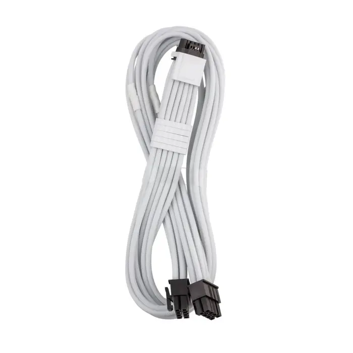 CableMod C-Series Pro ModMesh 12V-2x6-Kabel, Sleeved, 16-Pin zu 2x 8-Pin, für Corsair Type 4 und 3 PSUs - weiß, 60cm-CM-PCSR-16P2-N60KW-5PW-R-SS
