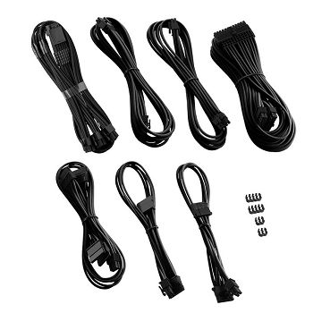 CableMod C-Series Pro ModMesh 12VHPWR Cable Kit for Corsair RM, RMi, RMx (Black Label) - black CM-PCSR-16P3KIT-NKK-R