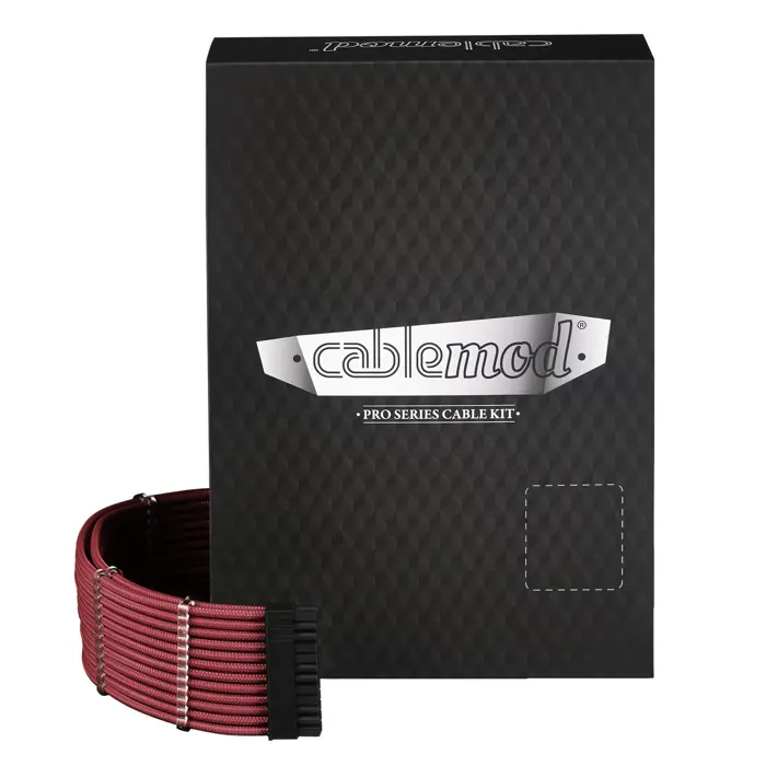CableMod C-Series PRO ModMesh Cable Kit für RMi/RMx/RM (Black Label) - blutrot-CM-PCSR-FKIT-NKBR-R
