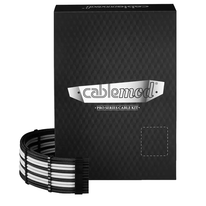 CableMod C-Series Pro ModMesh Sleeved 12V-2x6 12VHPWR Dual StealthSense Cable Kit for Corsair RMi, RMx (Black Label) - weiß-CM-PCSR-16X2KIT-NKW-R-SS