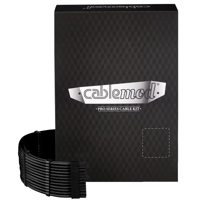 CableMod C-Series Pro ModMesh Sleeved 12V-2x6 12VHPWR Dual StealthSense Cable Kit for Corsair RMi, RMx (Black Label) - schwarz-CM-PCSR-16X2KIT-NKK-R-SS