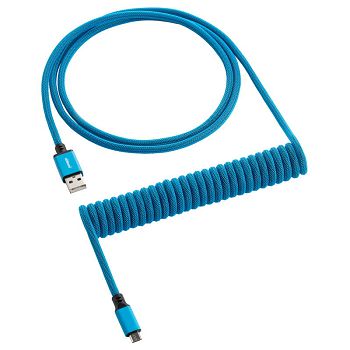 CableMod Classic Coiled Keyboard Cable Micro USB to USB Typ A, Spectrum Blue - 150cm CM-CKCA-MLB-KLB150KLB-R