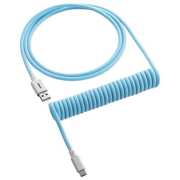 CableMod Classic Coiled Keyboard Cable USB-C to USB Typ A, Blueberry Cheesecake - 150cm CM-CKCA-CW-LBW150LBW-R