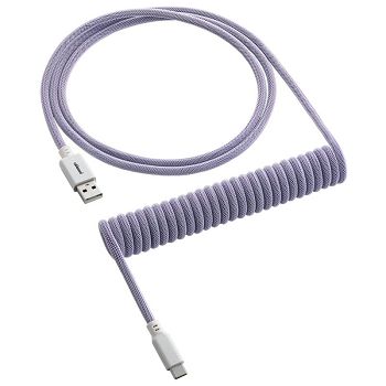 CableMod Classic Coiled Keyboard Cable USB-C to USB Typ A, Rum Raisin - 150cm CM-CKCA-CW-PW150PW-R