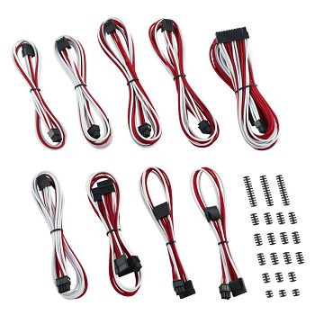 CableMod Classic ModMesh C-Series Cable Kit Corsair RMi & RMx - white/red CM-CSR-CKIT-NKWR-R