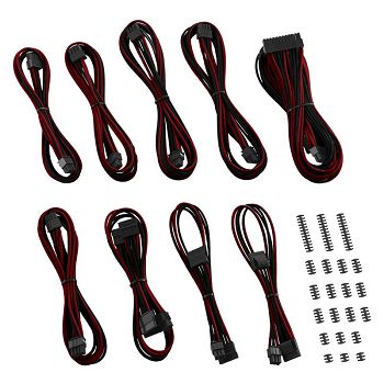 CableMod Classic ModMesh RT-Series Cable Kit ASUS ROG / Seasonic - black/blood red CM-RTS-CKIT-NKKBR-R