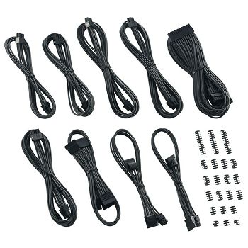 CableMod Classic ModMesh RT-Series Cable Kit ASUS ROG / Seasonic - carbon CM-RTS-CKIT-NKC-R