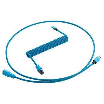 CableMod Pro Coiled Keyboard Cable Micro-USB to USB Typ A, Spectrum Blue - 150cm CM-PKCA-MLBALB-KLB150KLB-R