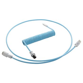 CableMod Pro Coiled Keyboard Cable USB-C to USB Typ A, Blueberry Cheesecake - 150cm CM-PKCA-CWAW-LBW150LBW-R