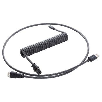 CableMod Pro Coiled Keyboard Cable USB-C to USB Typ A, Carbon Grey - 150cm CM-PKCA-CKAK-KC150KC-R