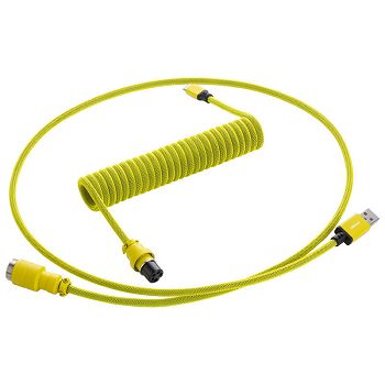 CableMod Pro Coiled Keyboard Cable USB-C to USB Typ A, Dominator Yellow - 150cm CM-PKCA-CYAY-KY150KY-R