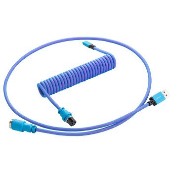 CableMod Pro Coiled Keyboard Cable USB-C to USB Typ A, Galaxy Blue - 150cm CM-PKCA-CLBALB-ILB150ILB-R