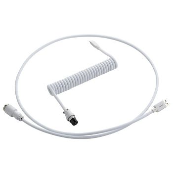CableMod Pro Coiled Keyboard Cable USB-C to USB Typ A, Glacier White - 150cm CM-PKCA-CWAW-WW150WW-R