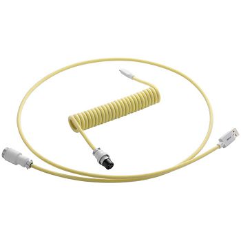 CableMod Pro Coiled Keyboard Cable USB-C to USB Typ A, Lemon Ice - 150cm CM-PKCA-CWAW-YW150YW-R