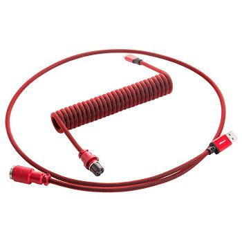 CableMod Pro Coiled Keyboard Cable USB-C to USB Typ A, Republic Red - 150cm CM-PKCA-CRAR-KR150KR-R