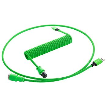 CableMod Pro Coiled Keyboard Cable USB-C to USB Typ A, Viper Green - 150cm CM-PKCA-CLGALG-KLG150KLG-R