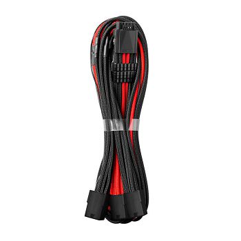 CableMod Pro ModMesh 12VHPWR to 3x PCI-e cable - 45cm, black/red CM-PCAB-16P3-N45KKR-5PK-R