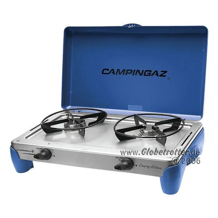 Campingaz Camping Kitchen 2 DE, gas cooker (gray, for refillable gas bottles)
