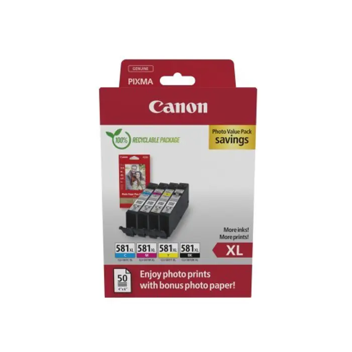 Canon multipack CLI-581 C M Y BK-XXL - Photo Pack